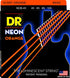 DR Strings Hi-Def Neon Orange K3 Coated Electric Bass Strings NOB-45 Lite 45-105
